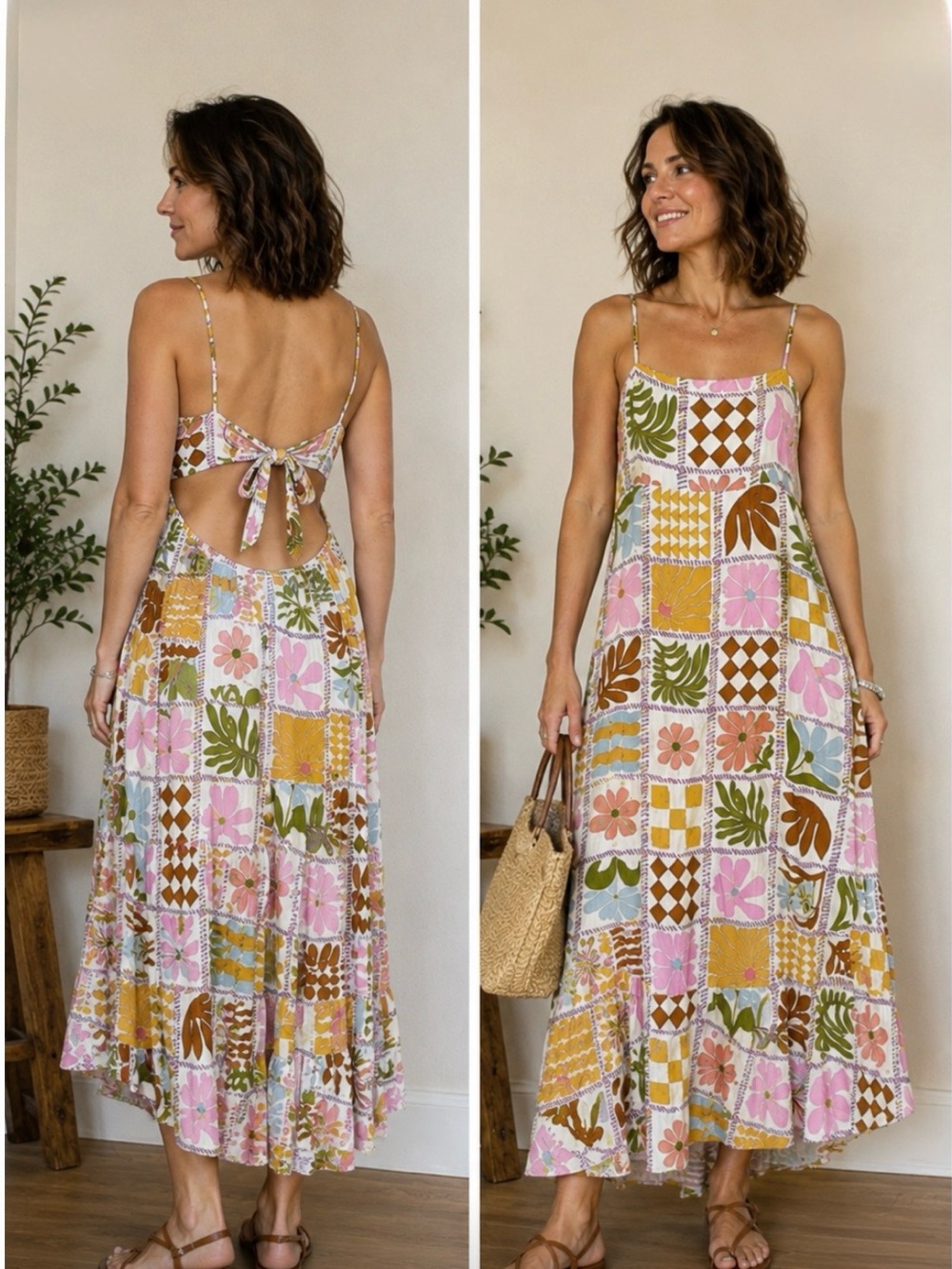 Anthropologie Paper Heart Patchwork Maxi Dress